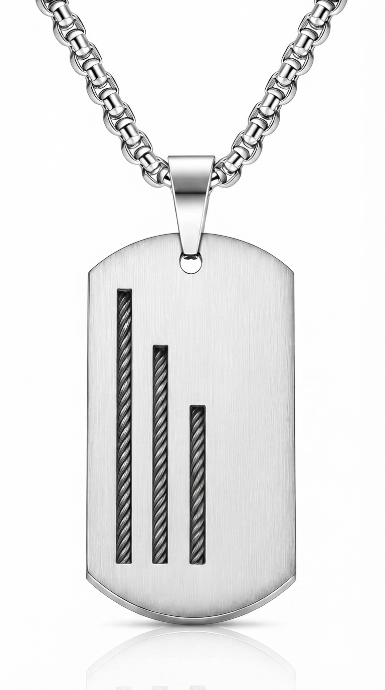 "Dog tag" Stainless Steel Necklace - Prime Code