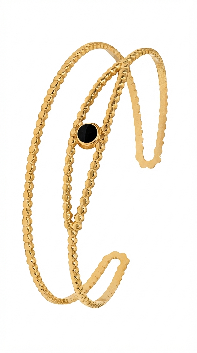 "Evil Eyes" PVD Gold-Plated Stainless Steel Bracelet - Intensity