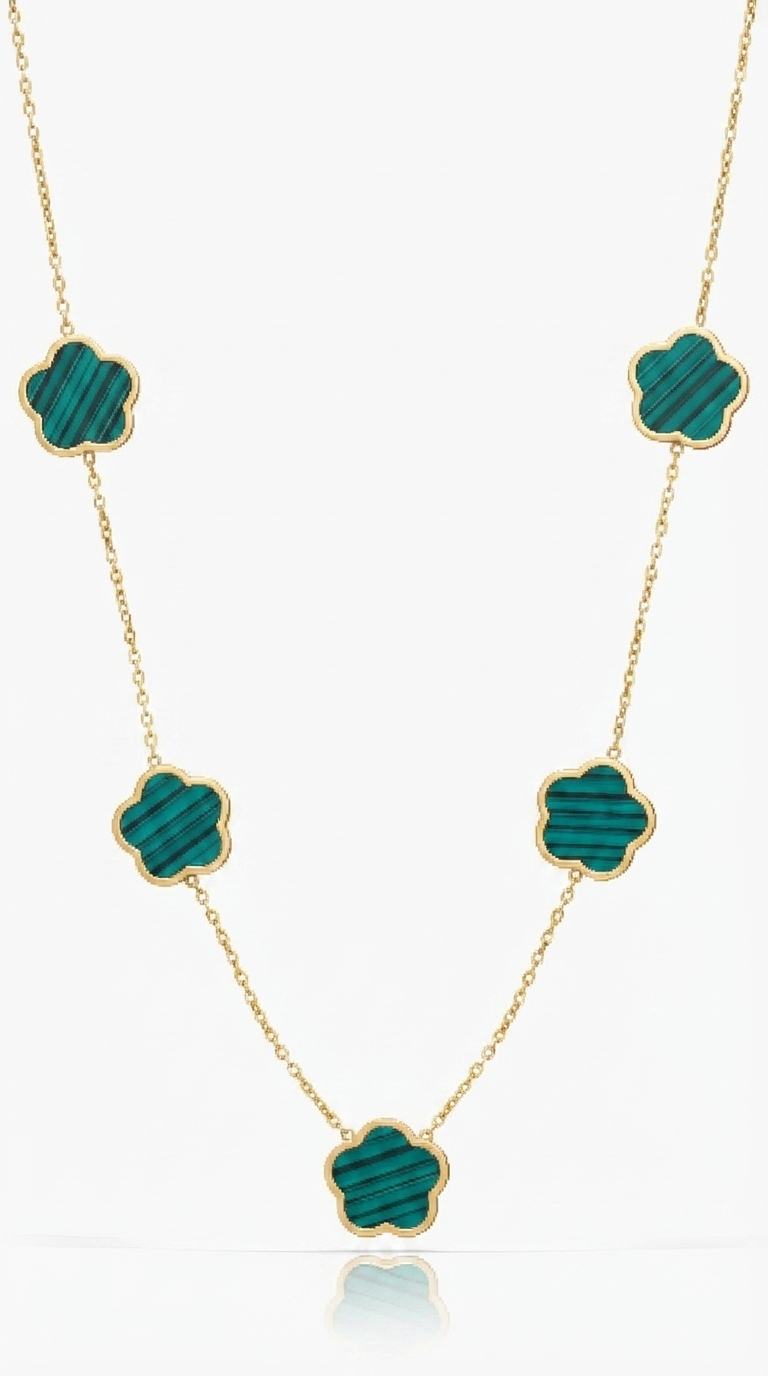 "Flower Meadow" PVD Gold-Plated Necklace - Bubble Pop