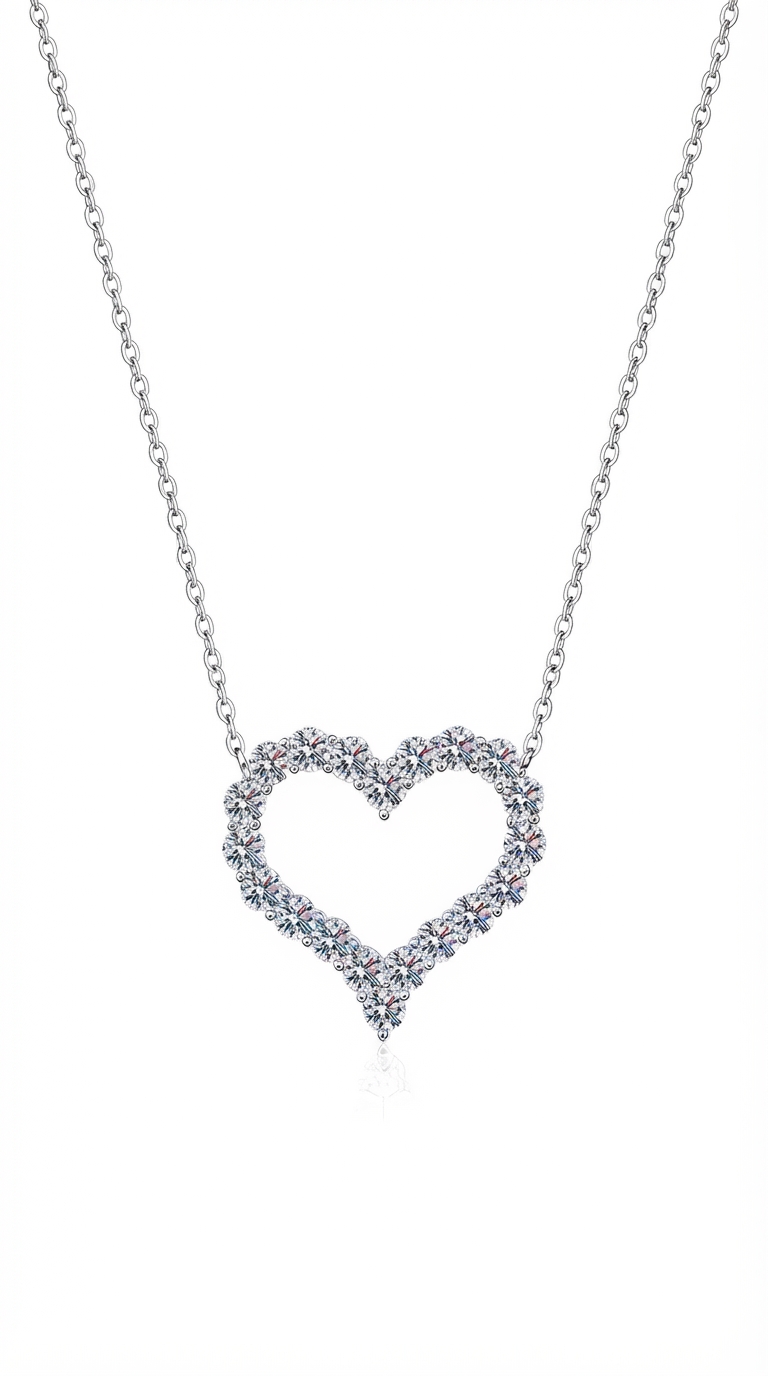 "Heart" Brass Necklace - Crystallic