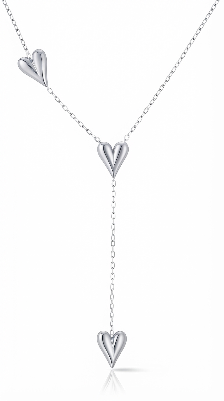 "Hearts" Stainless Steel Necklace - Intensity