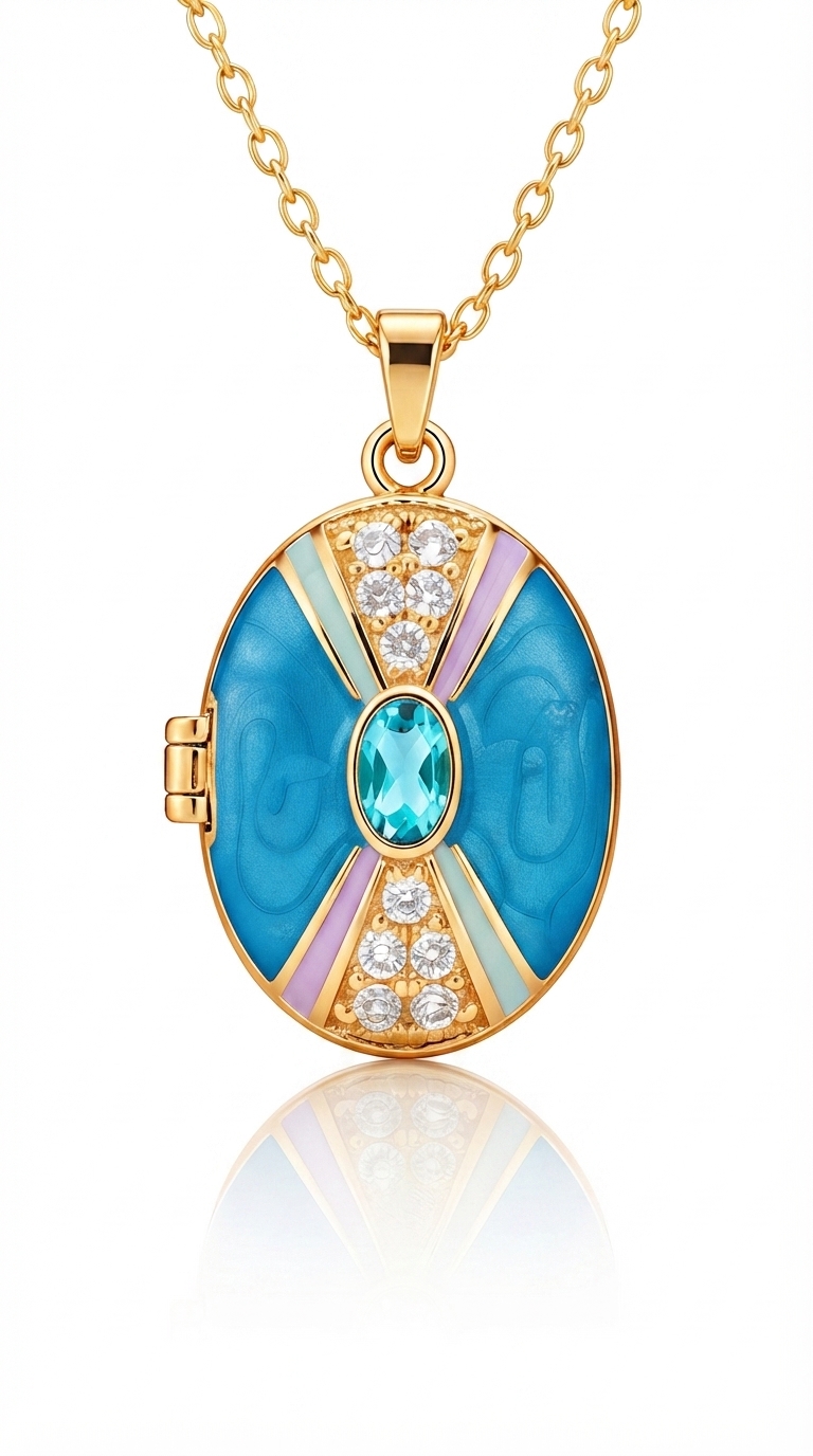 PVD Gold-Plated Brass Necklace - Crystallic