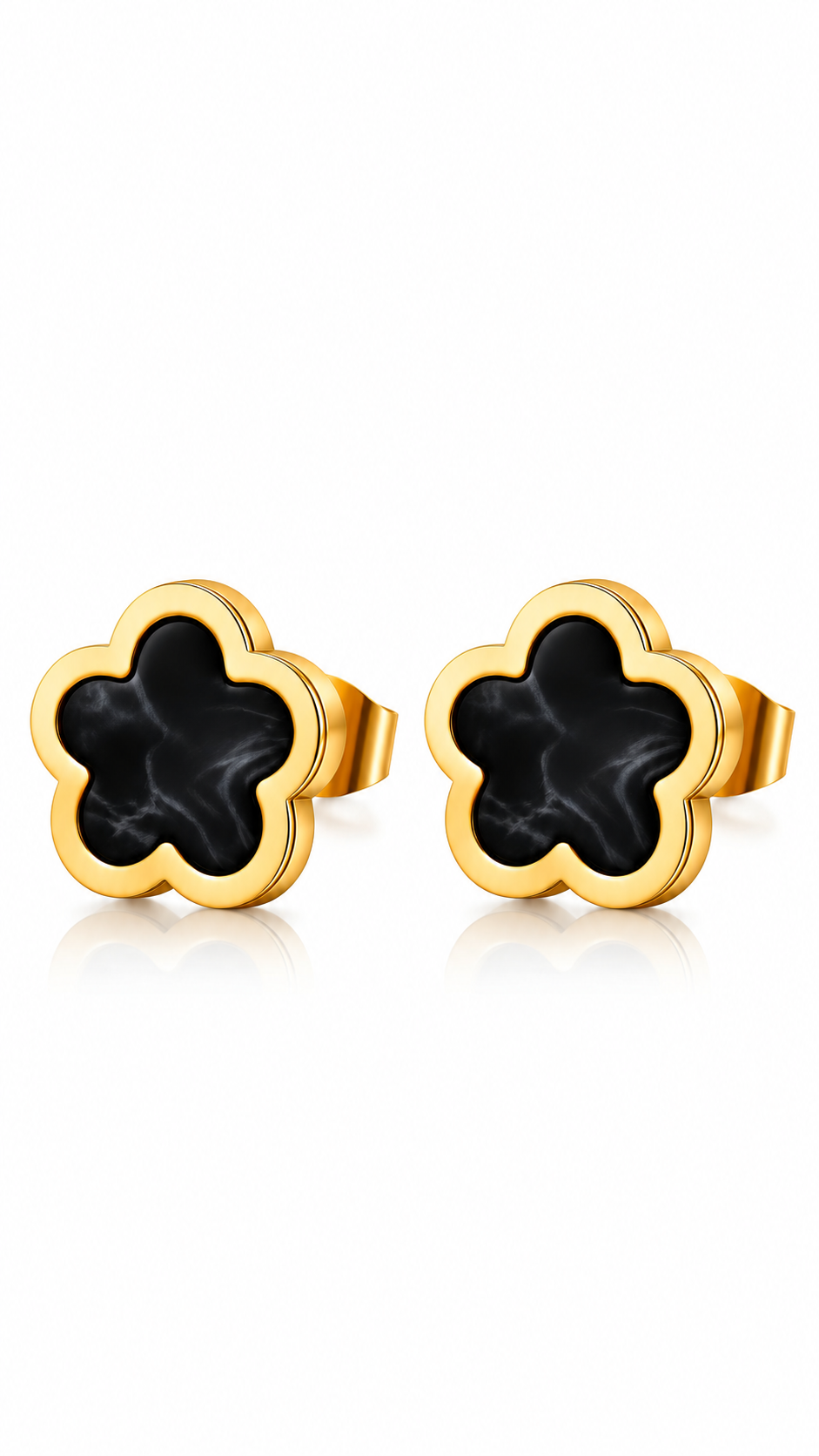"Flowers" PVD Gold-Plated Stainless Steel Earrings - Bubble Pop