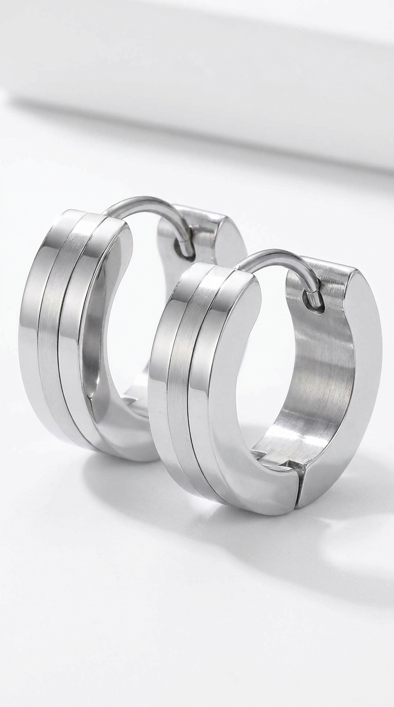 Men's Stainless Steel Earrings - Prime Code