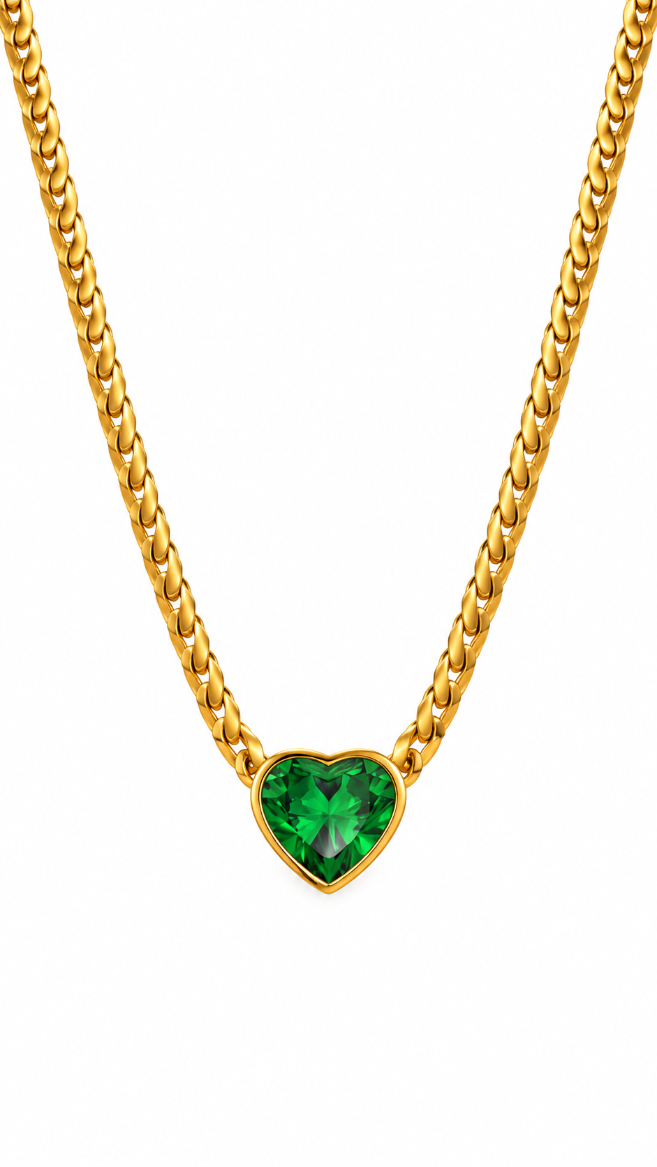 "Heart" PVD Gold-Plated Stainless Steel Necklace - Intensity