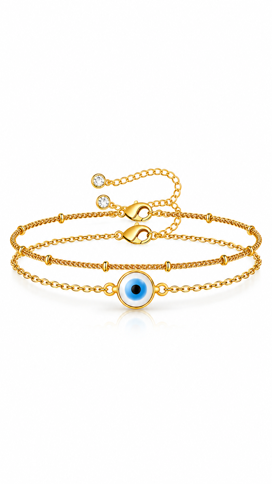 "Evil Eye" PVD Gold-Plated Steel Bracelet - Intensity