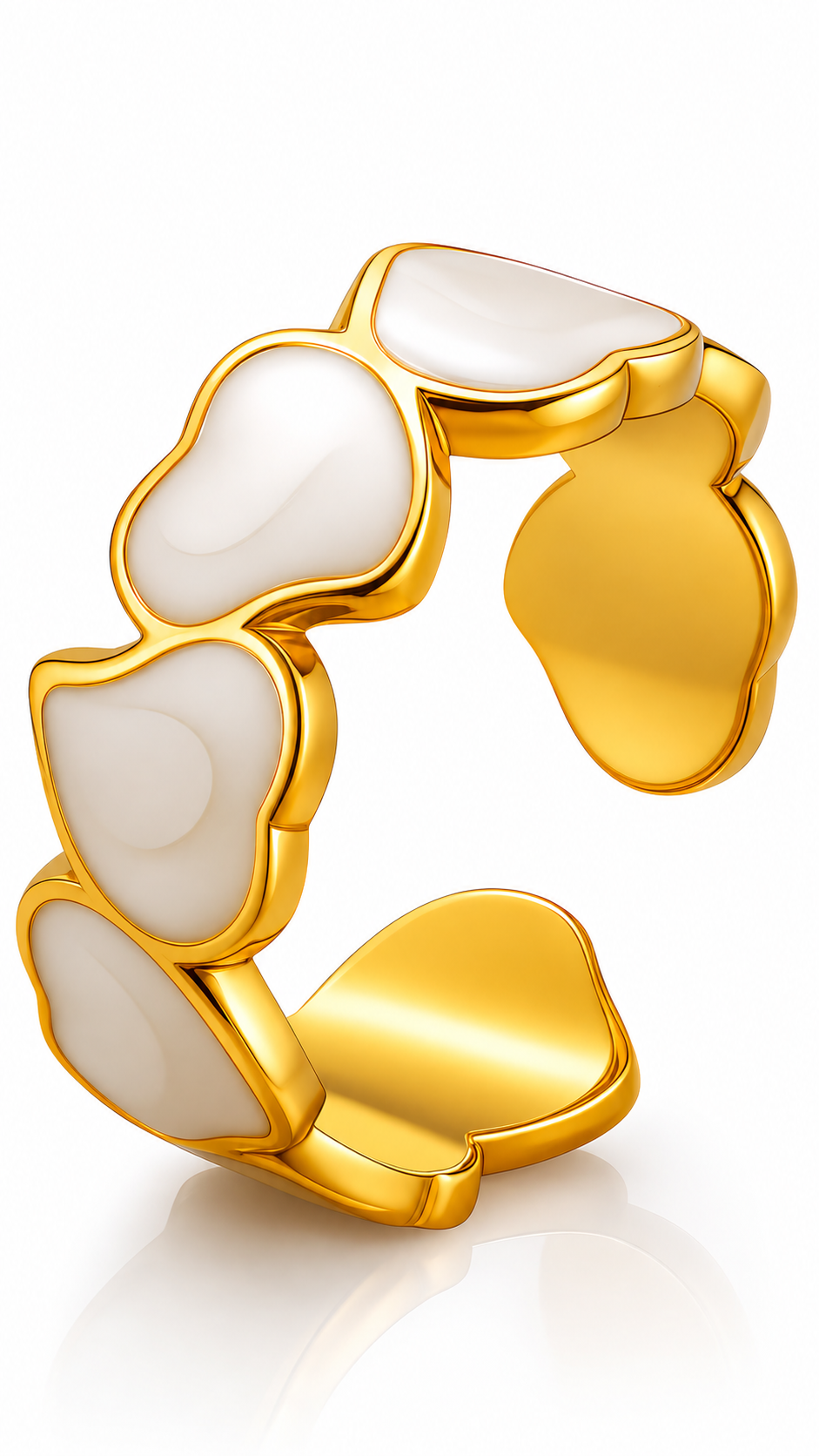 "Heart" PVD Gold-Plated Stainless Steel Ring - Intensity