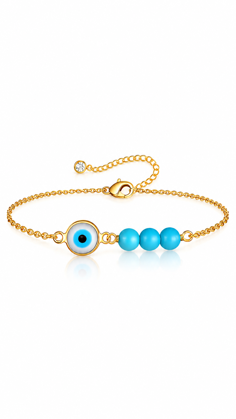 "Evil Eye" PVD Gold-Plated Steel Bracelet - Intensity