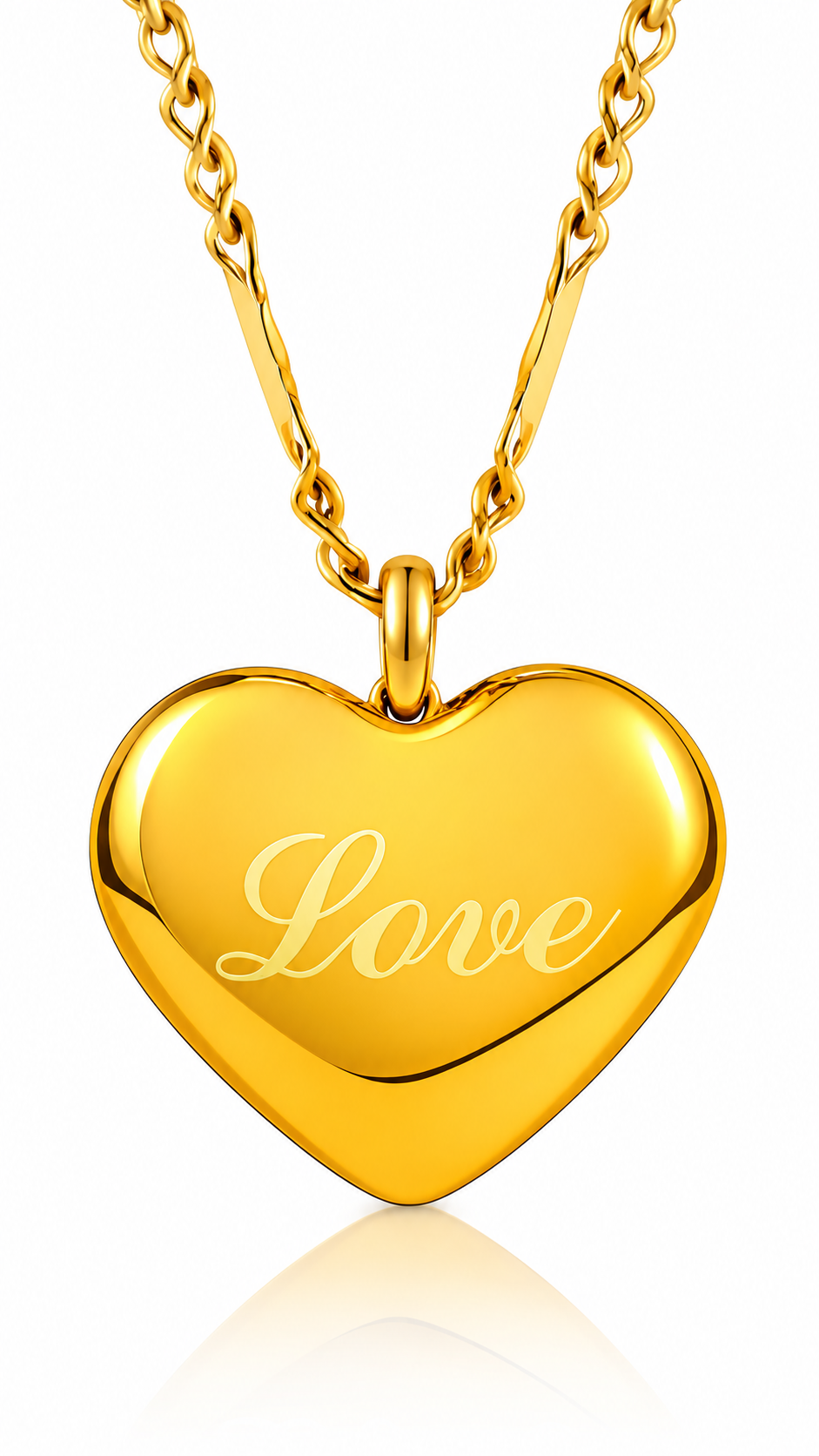 "Heart" PVD Gold-Plated Stainless Steel Necklace - Intensity