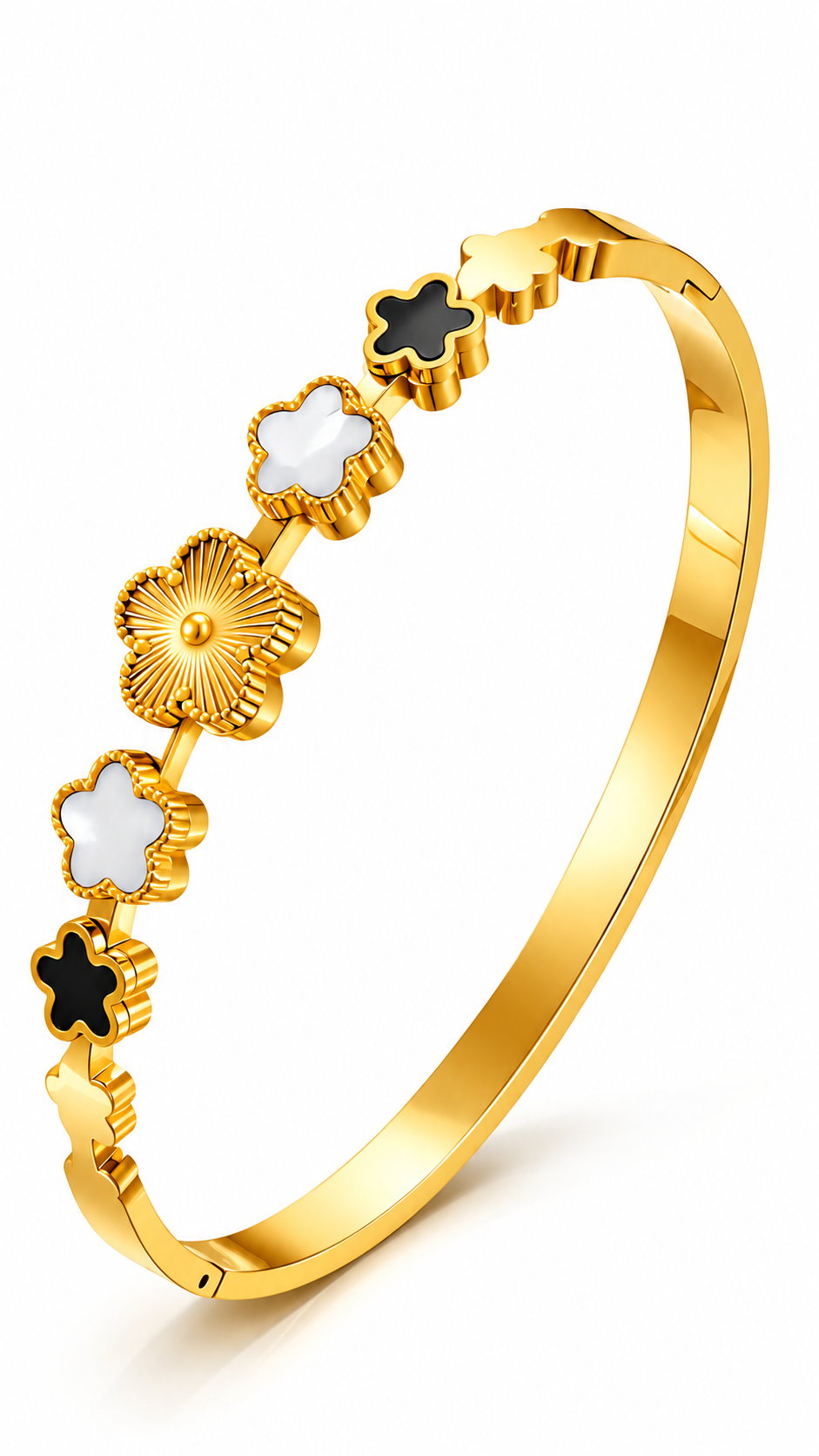 "Flower Meadow" PVD Gold-Plated Stainless Steel Bracelet - Intensity