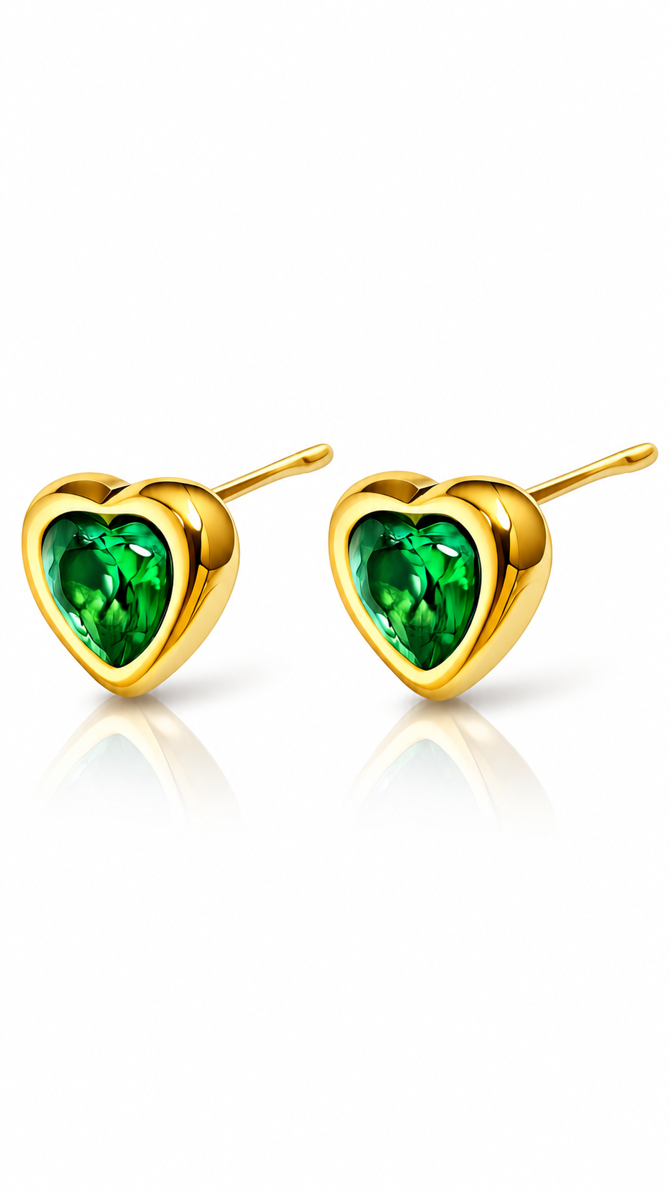 "Hearts" PVD Gold-Plated Stainless Steel Earrings - Intensity