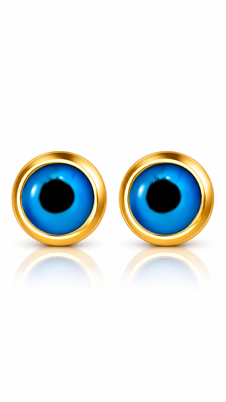 "Evil Eyes" PVD Gold-Plated Steel Earrings - Intensity