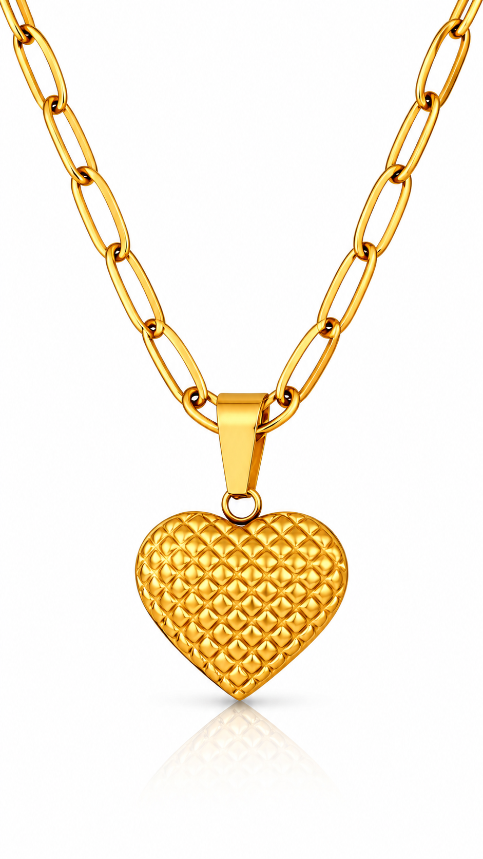 "Heart" PVD Gold-Plated Stainless Steel Necklace - Intensity