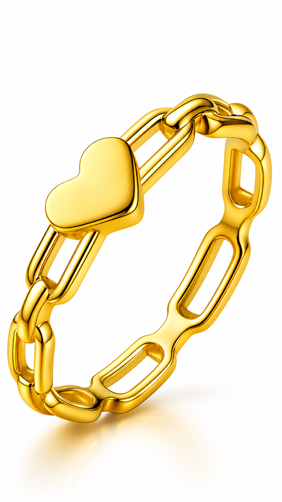 "Heart" PVD Gold-Plated Stainless Steel Ring - Intensity