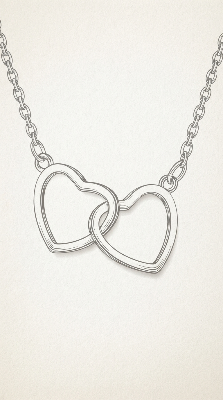 "Hearts" Stainless Steel Necklace - Intensity