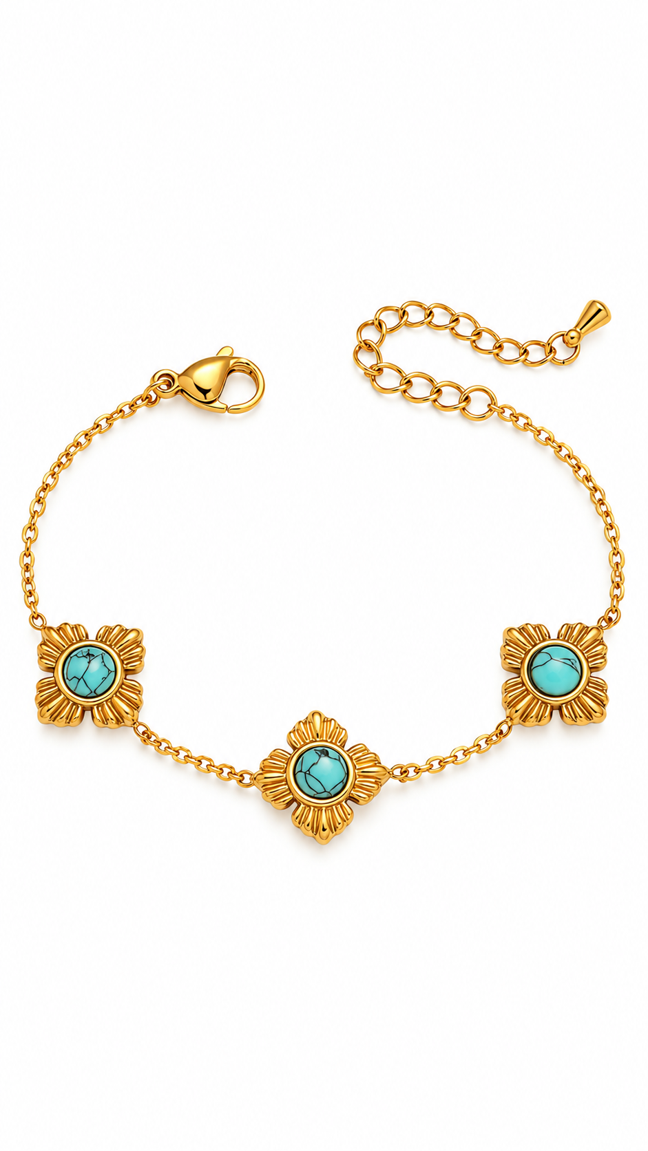 "Flower Meadow" PVD Gold-Plated Stainless Steel Bracelet - Intensity