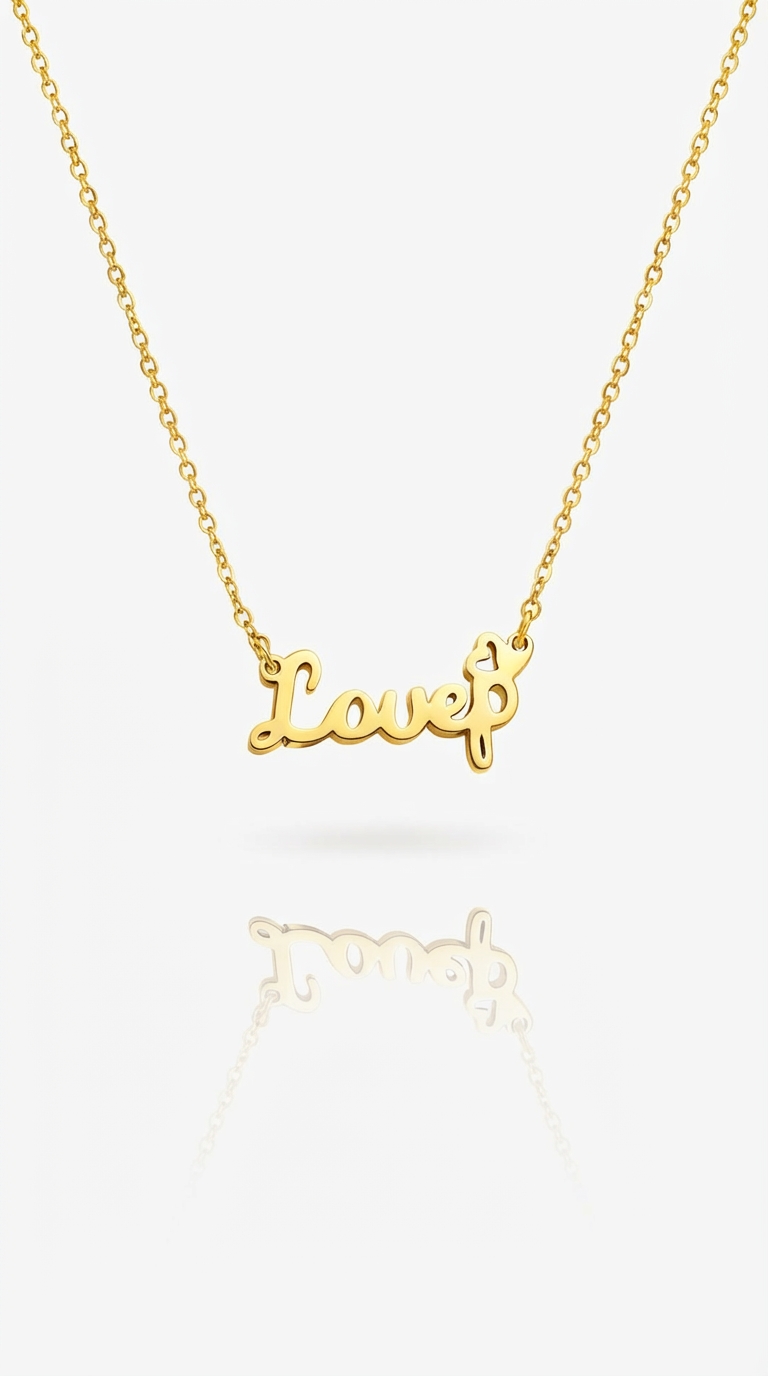"Letter" PVD Gold-Plated Stainless Steel Necklace - Intensity