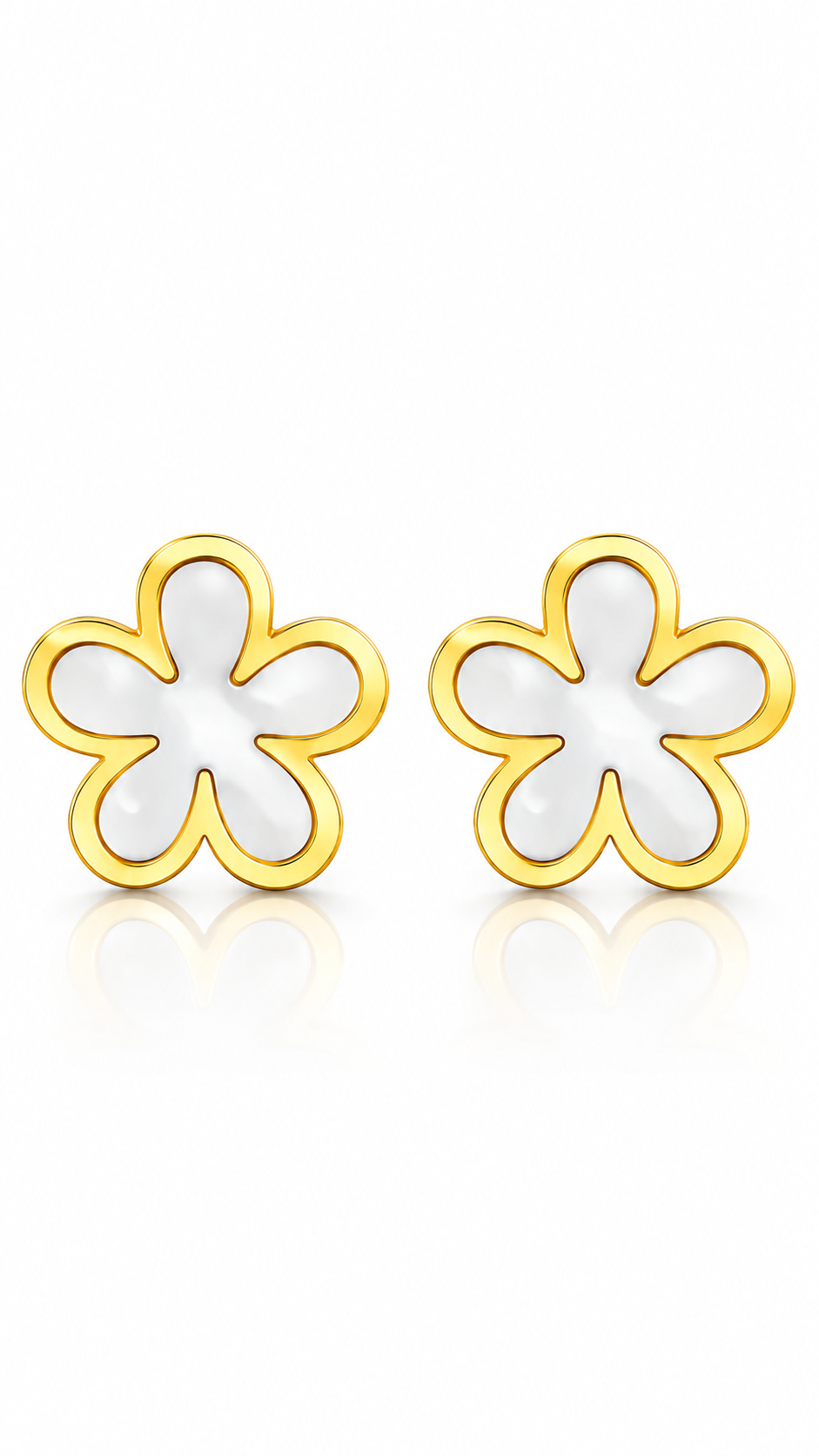 "Flower Meadow" PVD Gold-Plated Steel Earrings - Intensity