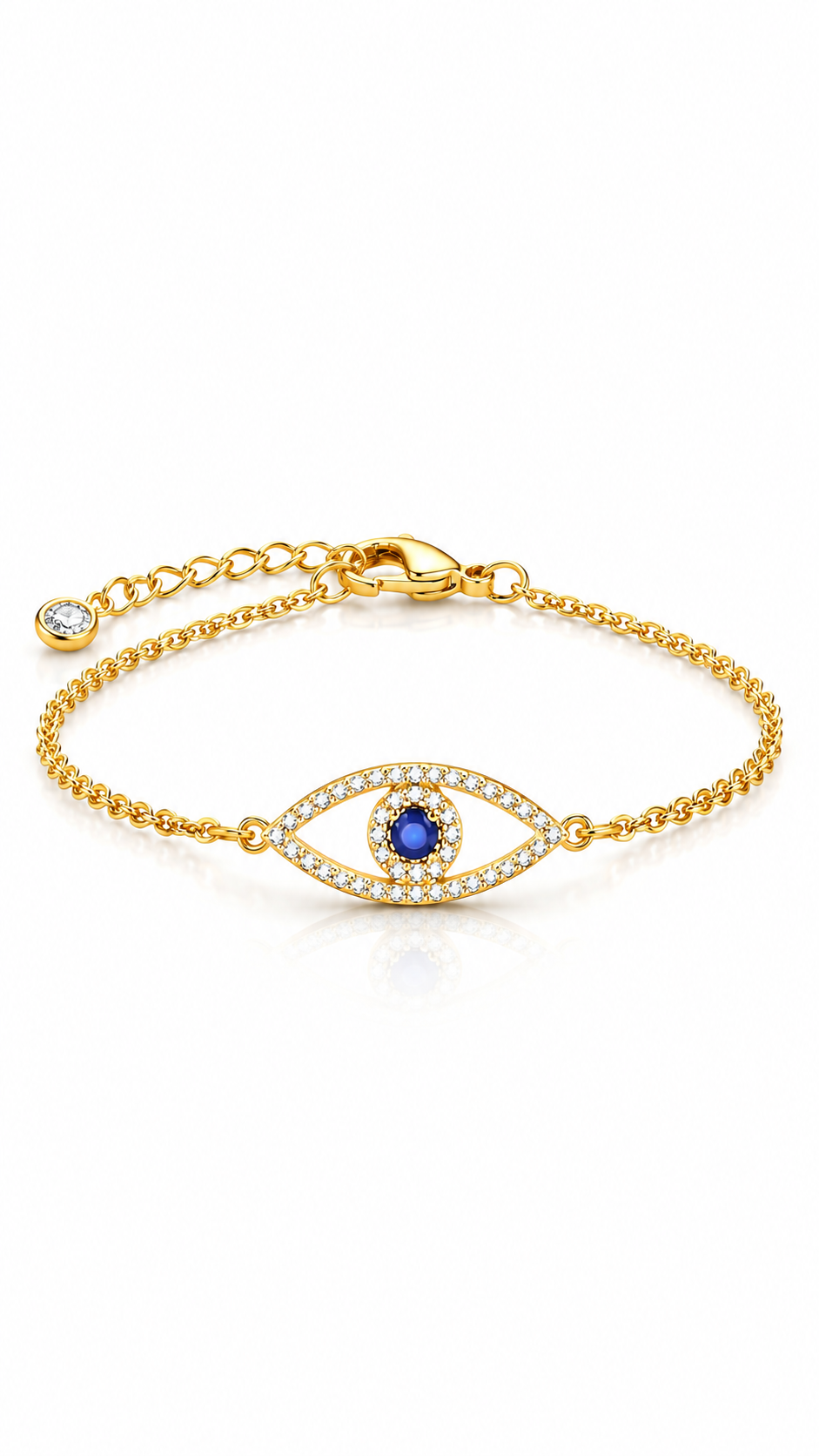 "Evil Eye" PVD Gold-Plated Steel Bracelet - Intensity