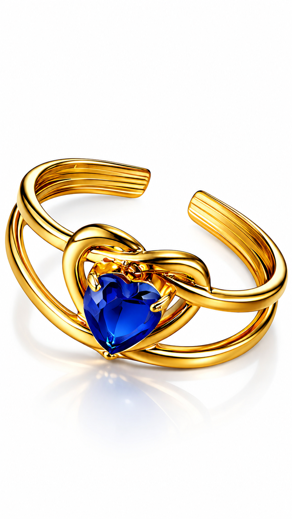 "Heart" PVD Gold-Plated Stainless Steel Ring - Intensity
