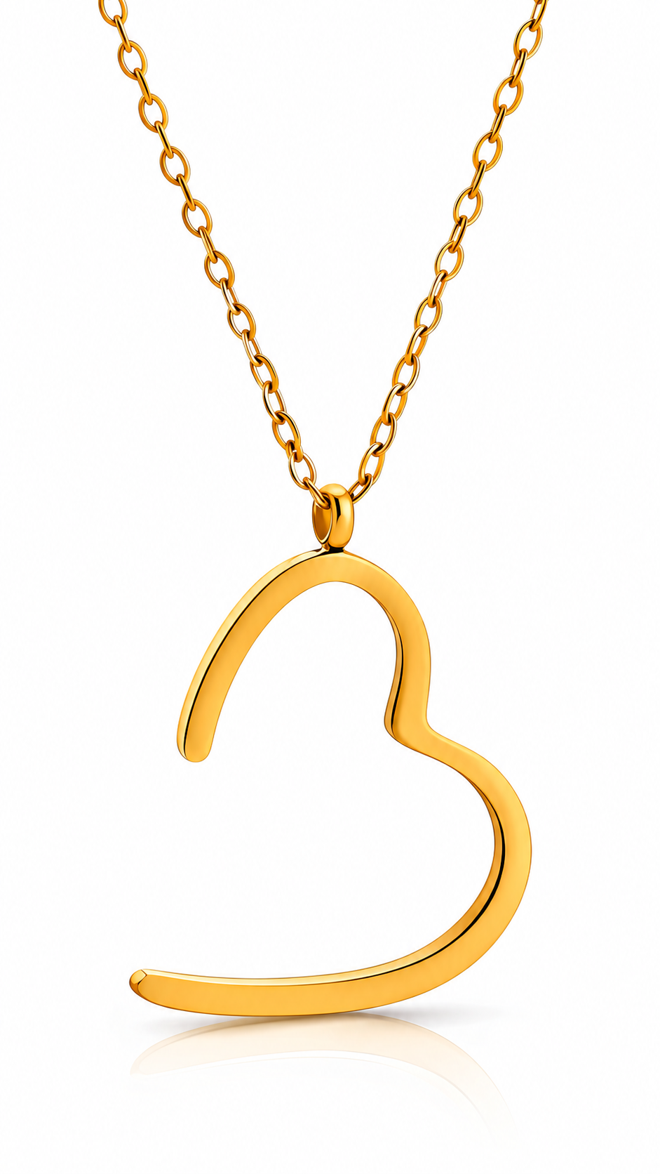 "Heart" PVD Gold-Plated Stainless Steel Necklace - Intensity