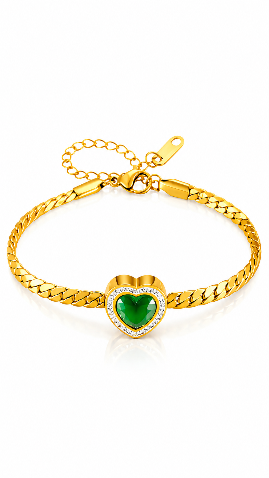 "Heart" PVD Gold-Plated Stainless Steel Bracelet - Intensity