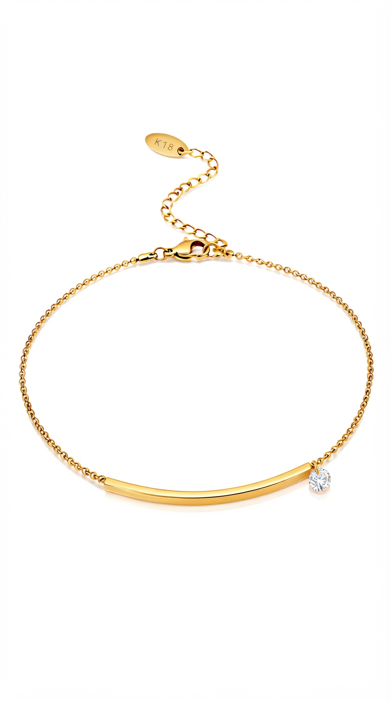PVD Gold-Plated Stainless Steel Anklet - Intensity