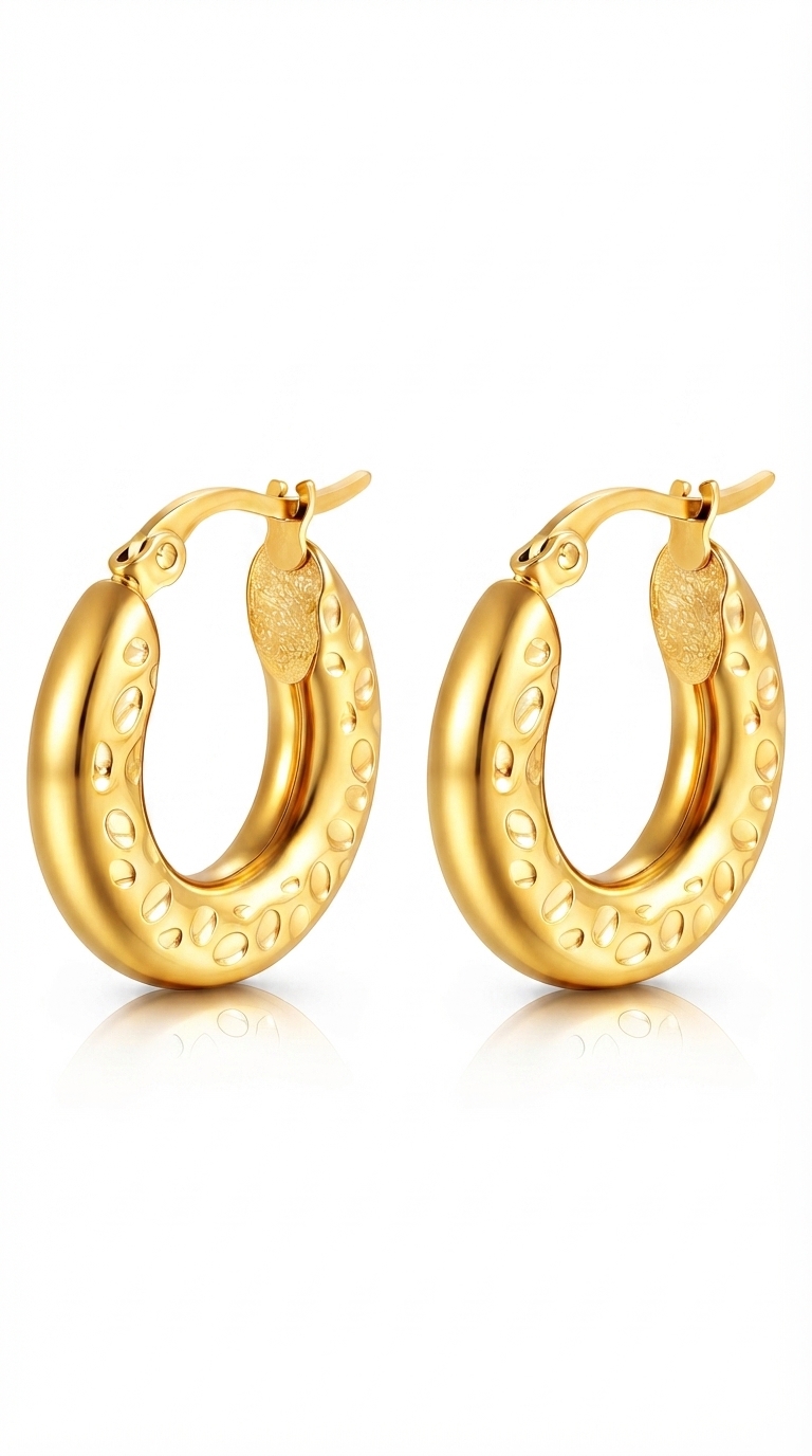 PVD Gold-Plated Stainless Steel Earrings - Intensity
