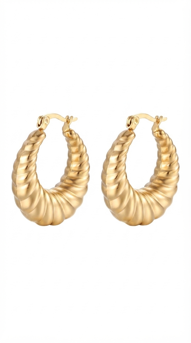 PVD Gold-Plated Stainless Steel Earrings - Intensity