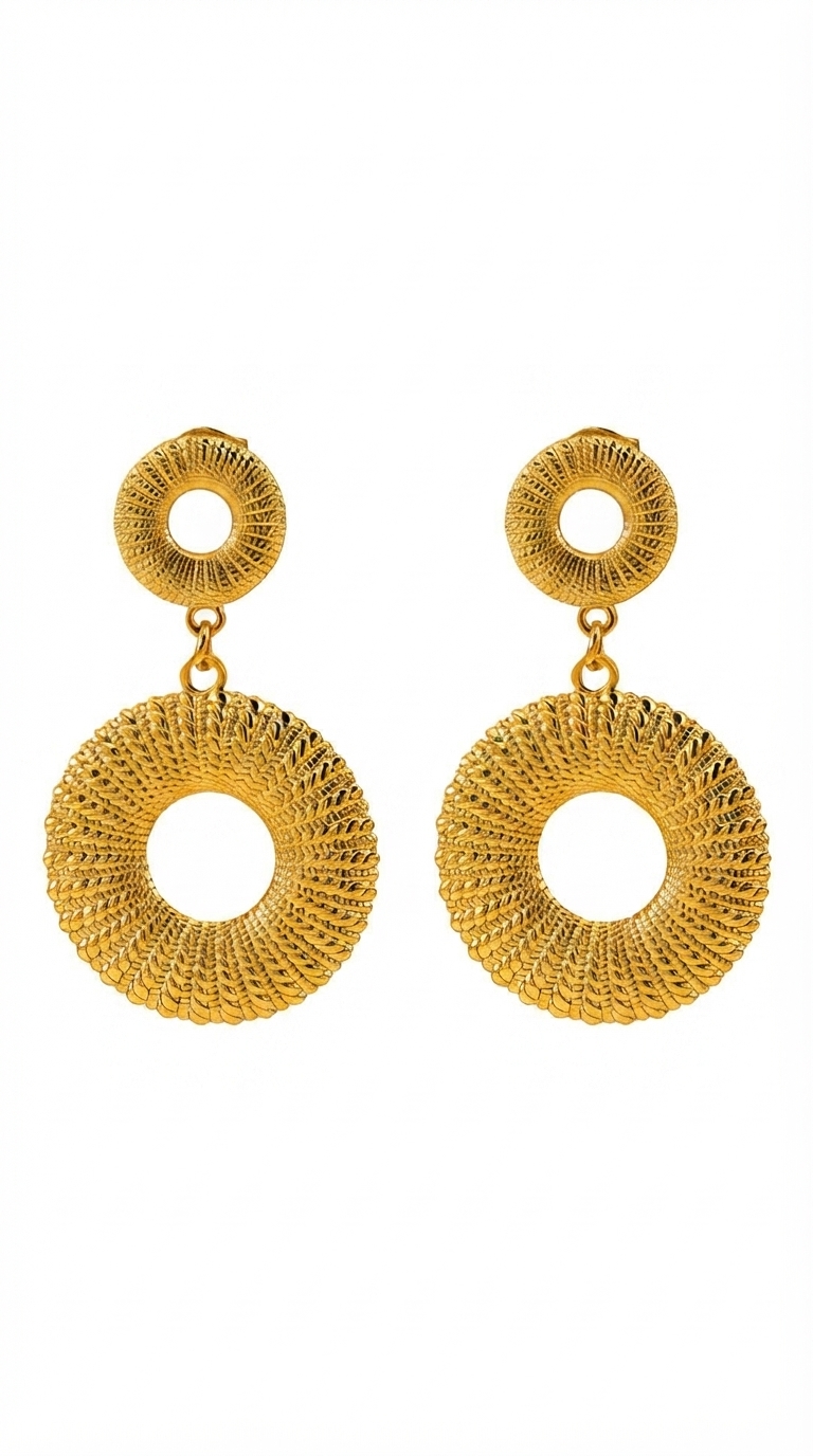 PVD Gold-Plated Stainless Steel Earrings - Intensity