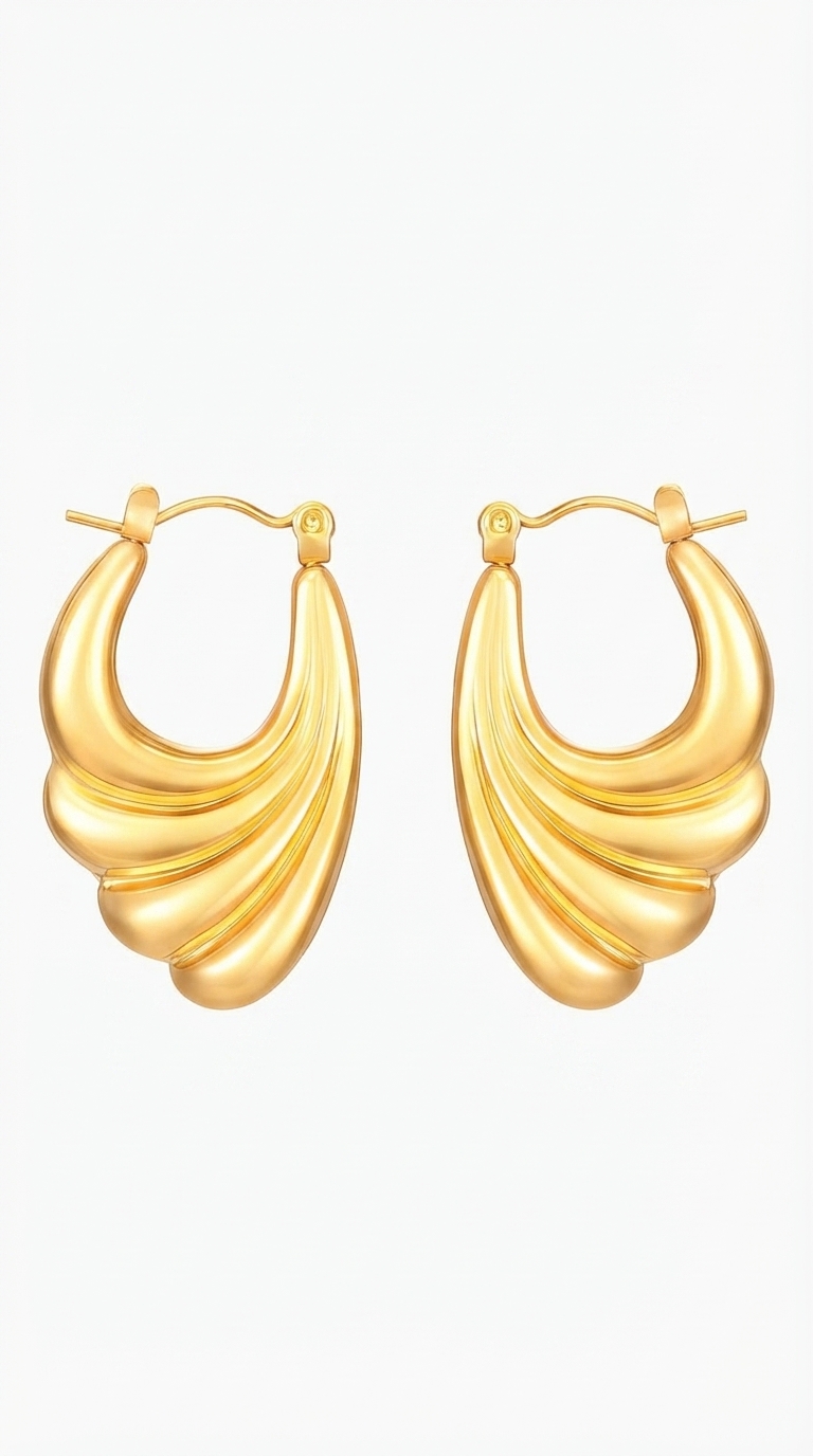 PVD Gold-Plated Stainless Steel Earrings - Intensity