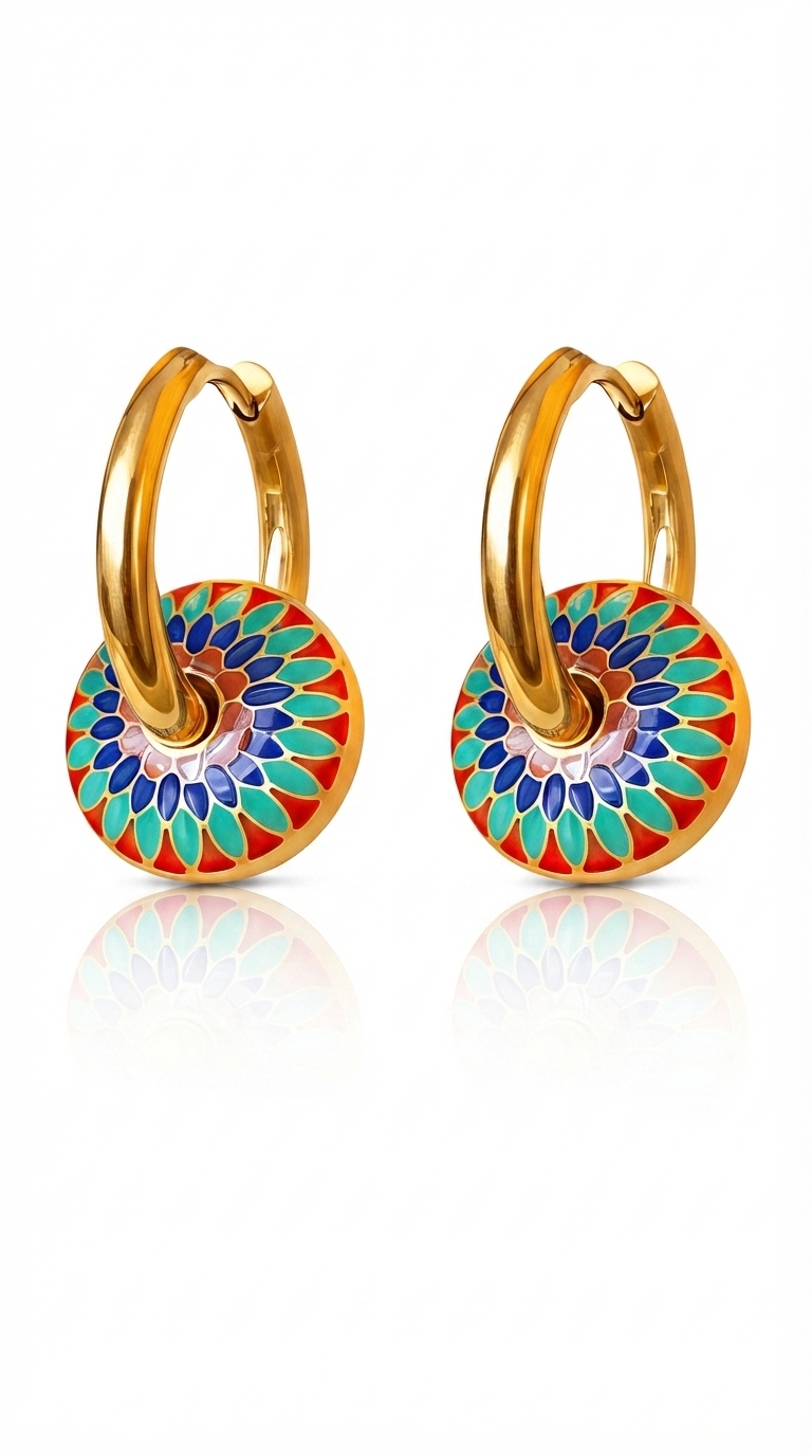 PVD Gold-Plated Stainless Steel Earrings - Intensity