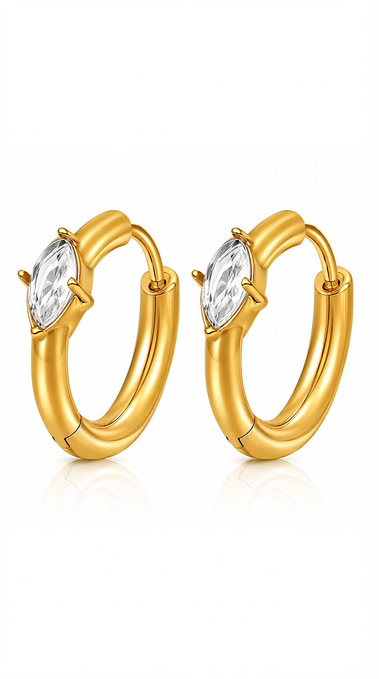 PVD Gold-Plated Stainless Steel Earrings - Intensity