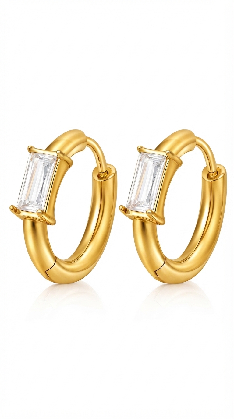 PVD Gold-Plated Stainless Steel Earrings - Intensity