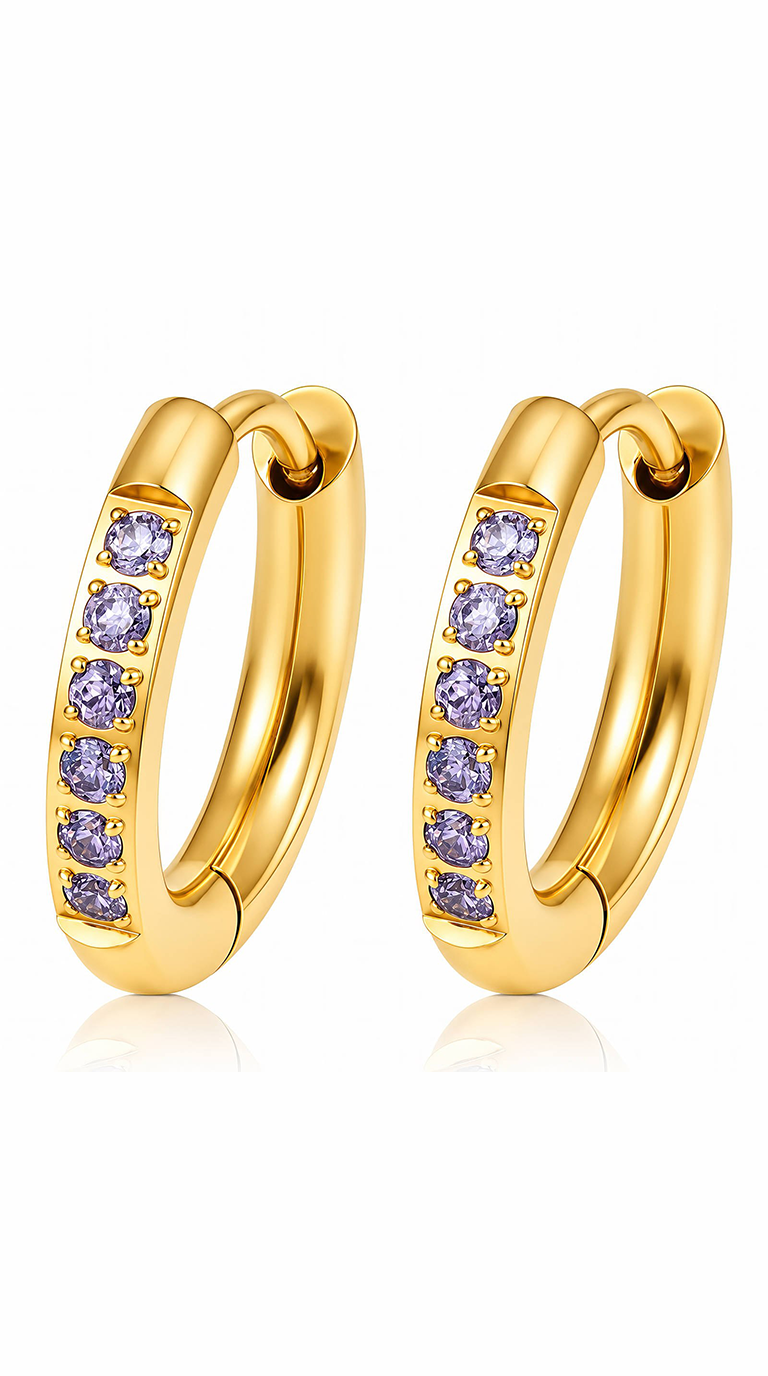 PVD Gold-Plated Stainless Steel Earrings - Intensity